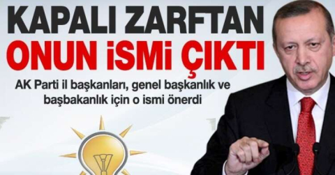 KAPALI ZARFTAN O ÇIKTI