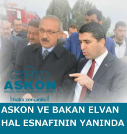 ASKON VE BAKAN ELVAN HAL ESNAFININ YANINDA