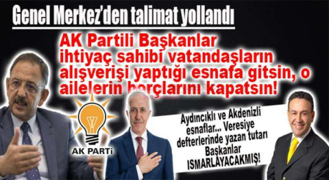 ÖZHASEKİ’DEN TALİMAT “VATANDAŞLARIN ESNAFLARA OLAN BORÇLARINI ÖDEYİN!”