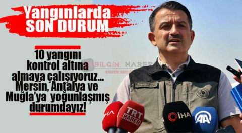 BAKAN PAKDEMİRLİ: “101 YANGINDAN 91’İNİ KONTROL ALTINA ALDIK!