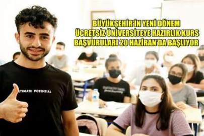 Büyükşehir’in Yeni Dönem Ücretsiz Üniversiteye Hazırlık Kurs Başvuruları 20 Haziran’da Başlıyor
