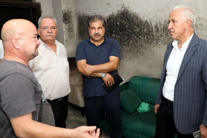 Akdeniz Belediye Başkanı  Gültak’tan, Evi Yanan  Aileye Destek
