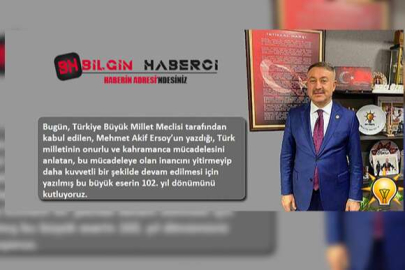 Hacı Özkan'dan İstiklal Marşı'nın Kabulunun 102. Yıldönümü Mesajı